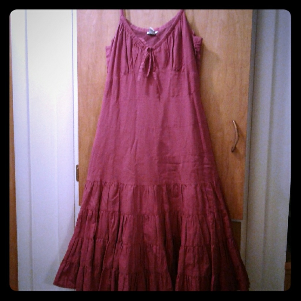 A maroon dress from anthropoloie